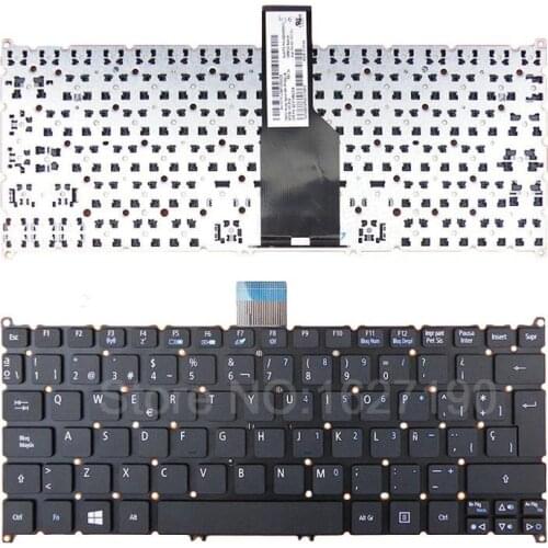 SP Spanish Keyboard for Acer S3-951 S3-391 S5-391 V5-171 Aspire One 725 756 TravelMate B1 BLACK Frosted keycap Win8