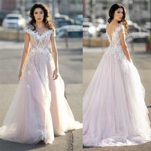 Sweetheart With 3D Flowers Adorned Wedding Dresses Lace Appliques Buttons Back Tulle Custom Made Bridal Gowns Spring Garden