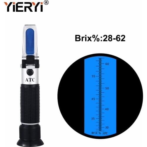 Yieryi Wide-Range 28-62% Brix Sugar Meter Refractometer High Concentration Of fruit For Cutting Fluid Fruit sweetness tester