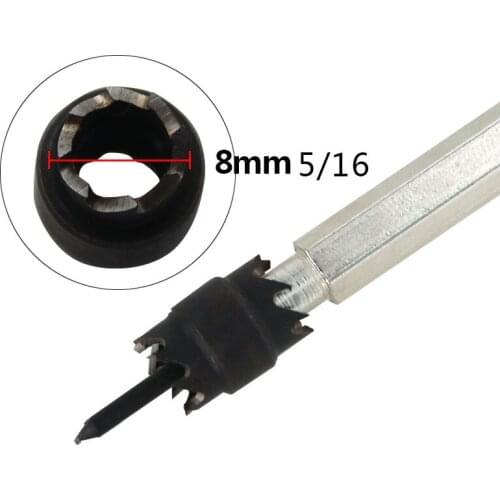 1PC 3/8" (9.5mm) 5/16"(8mm) Hex Shank Double Sided Rotary Spot Weld Cutter Remover Sheetmetal Drill Bit Sawtoot Point Drill HSS