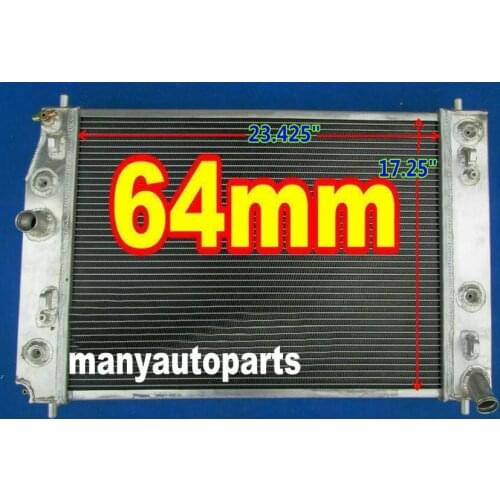 3 Row 64mm high-performance aluminum universal radiator for Chevrolet Corvette C6 double oil cooler