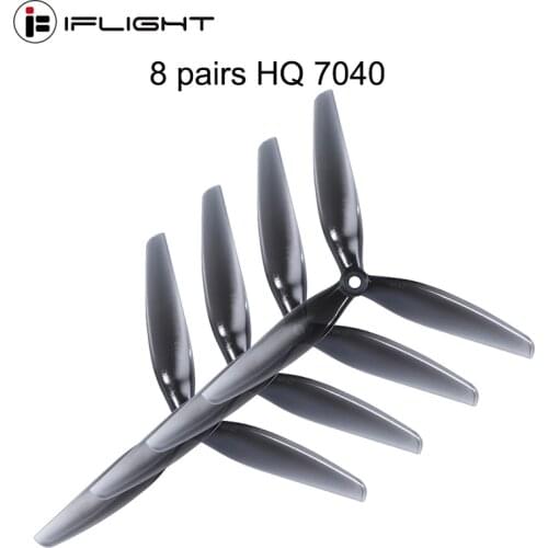 8 pairs HQ 7040 7X4X3 7 inch 3 blade / tri-blade propeller compatible iFlight XING-E 2207 engine for FPV Racing Drone