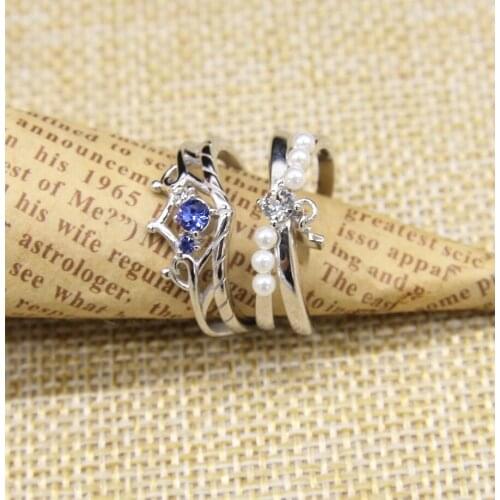 Anime Prince of tennis Ryoma Echizen Silver Finger Ring Cosplay Men Women Pendant Adjustable Ring Take Photo Props Xmas Gifts