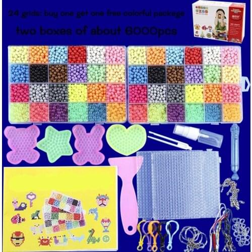 6000pcs DIY Magic Beads Animal Molds Hand Making 3D Puzzle Kids Educational beads Toys for Children Spell Replenish