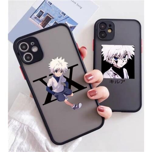 Anime Phone Case for IPhone X XS MAX XR 12 mini 11 Pro Max 7 8 6s Plus SE2 Hunter X Hunter Killua Zoldyck Black Hard Matte Cover