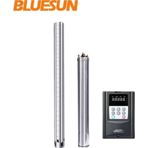 DC solar submersible water pump 1hp 3hp 5hp 10hp 4000w industrial use ac solar submersible pump for irrigation