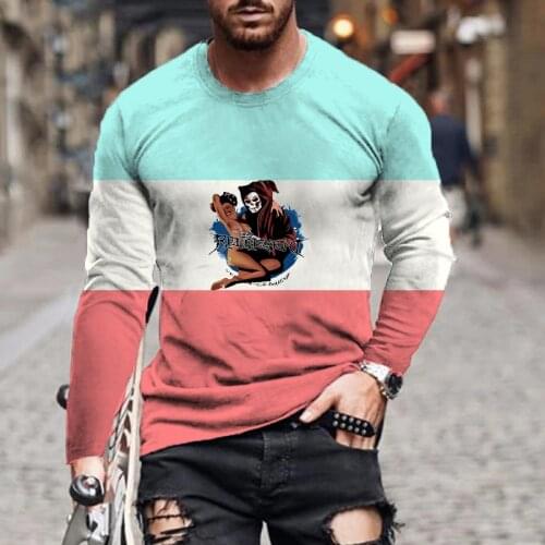 Elastic Mens T-Shirt V-Neck Long Sleeve Men T Shirt