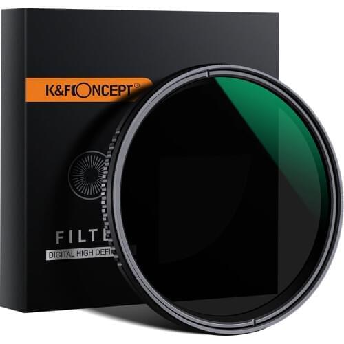 K&F Concept ND8-ND2000 Variable ND Filter 49mm 62mm 67mm 72mm 77mm Nano-X Fader Neutral Density Filter For Canon Nikon Sony