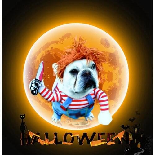 Halloween Dog Costumes Pet Fun Clothes Set of Cosplay Costumes Dogs Adjustable Clothing Novelty Party Clothing for Medium dogs