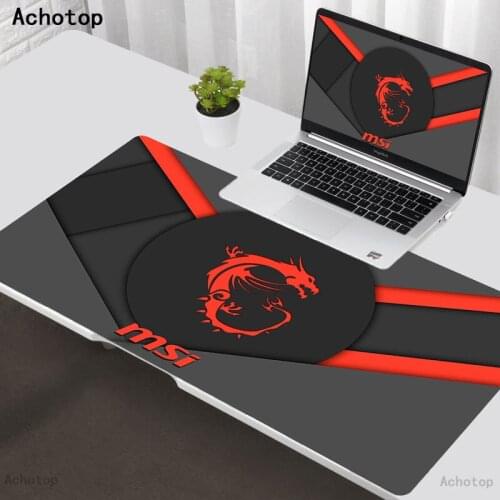 Keyboard Game Desk Mouse pad MSI Logo Big tablet mousepad XL gamer 900X400 Mat alfombrillas de ratón Natural Rubber Mini Pc Desk