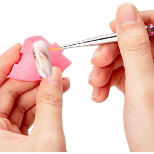 5Pcs/Set Nail Art Liner Drawing Pen Brush DIY UV Gel Grid Line Stripes Painting Pen Acrylic Handle Manicure Tools 7/9/11/15/20mm