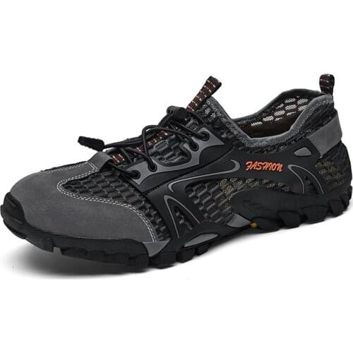 Mens Sneakers Hiking Shoes Men Size 39-50 Quick-Drying chunky Summer Outdoor Sneakers Sport Shoes Rubber Non-slip Comfortable