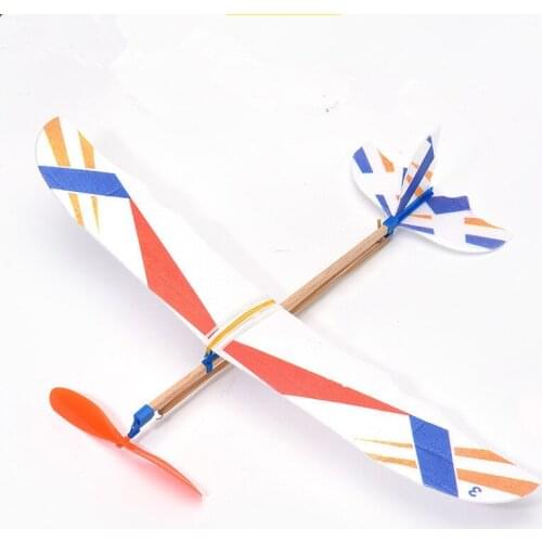 Rubber band dynamic DIY Flying Glider Planes Toys Aeroplane Model Build childrens dreams of flying Tool of science education