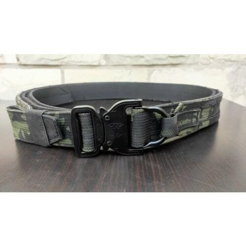 Outdoor sports multifunctional tactical 3.8cm belt new black MC camouflage