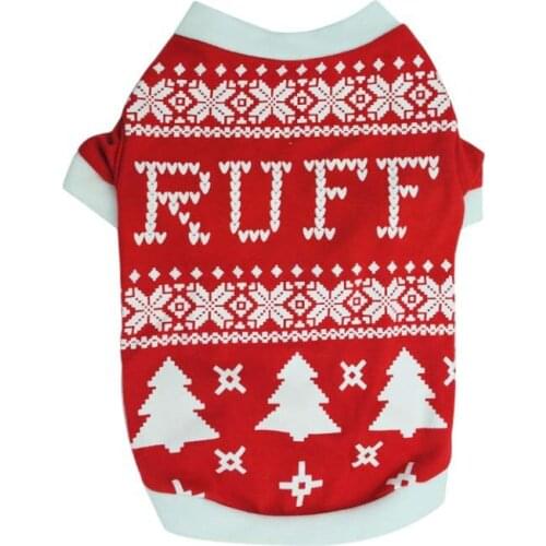 Soft Christmas Pet Costume Winter Clothes for Dogs Luxury Printed T-Shirt Warm Sweater French Bulldog Accessories Puppy Clothing