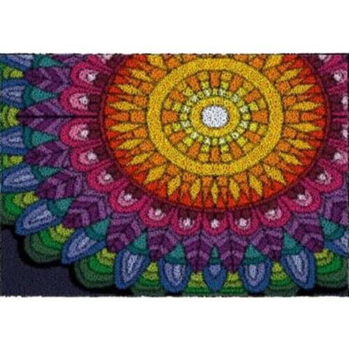 Latch hook rug kits with Pre-printed Mandala pattern Knotted carpet kit Foamiran for needlework Home decoration Tapestry