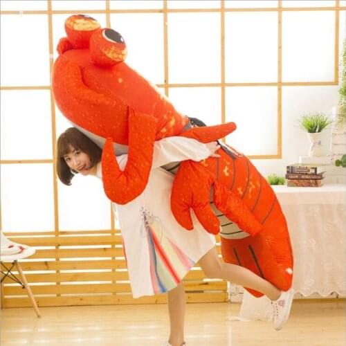 New Cute 70cm 90cm Large Size Simulation Lobster Plush Toys Lovely Soft Stuffed Dolls Hrimp Kids Gift Room Sofa Decorate Pillows