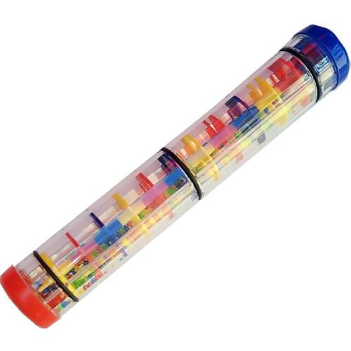 Rainbow Stick Rain Sounder Sound Toy Tube Hourglass Raining Sound Children Plastic Toy Orff Musical Instrument