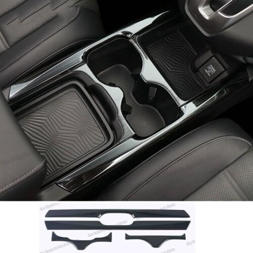 Lsrtw2017 Car center cup holder frame Trim for Honda CRV CR-V 2017 2018 2019 2020 2021 Interior Accessory detail styling