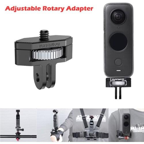 Adjustable Camera Mount Adapter Metal Bike Mount Holder Clip 1/4 inch Screw For DJI OSMO Pocket 2 Insta360 ONE X2/X Accessories