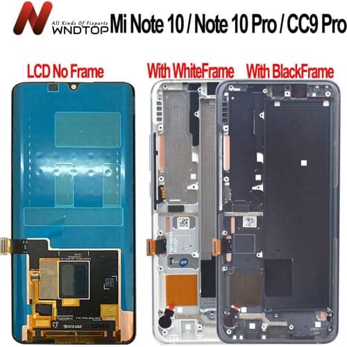 AMOLED For Xiaomi MI Note 10 LCD Display Touch Screen Digitizer Assembly Replacement For Xiaomi Mi CC9 Pro LCD Note 10 Pro LCD