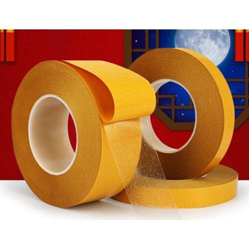1PCS 100M/Roll PET Double Sided Super Sticky Adhesive Tape Heat Resistant 0.05mm Thick Transparent PET Strong Double-sided Tape