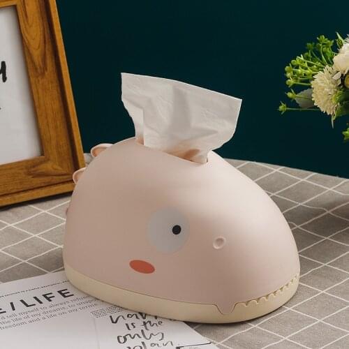 1pc Cute Wet Tissue Box Desktop Baby Wipes Paper Storage Box Dispenser Holder Household Plastic Dust-proof Tissue Box