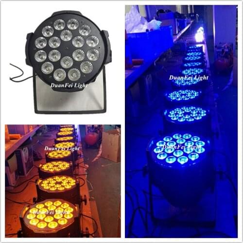16 pieces Par led 18x12w 5in1 led 64 par rgbwa dmx led par light