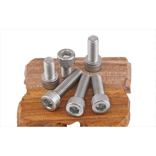 2pcs M12 DIN912 304 Stainless Steel Hexagon Socket Head Cap Screws Inner Hex Socket Bicycle Bolt Metric Thread Allen