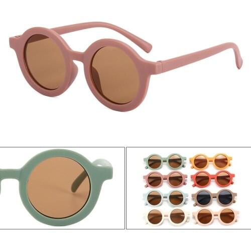2021 Trends Boy Girls Round Sunglasses Children Retro Vintage Sunglasses UV Protection Classic Kids Eyewear Sunglass