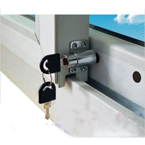 5pcs sliding window lock with key child safety protection lock anti-theft door lock push window