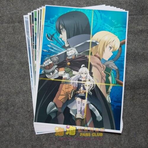 8Pcs Anime Grimoire of Zero Picture Posters Figures Poster 42x29cm Toys for Wall Home Decoration Kids Adult Gift