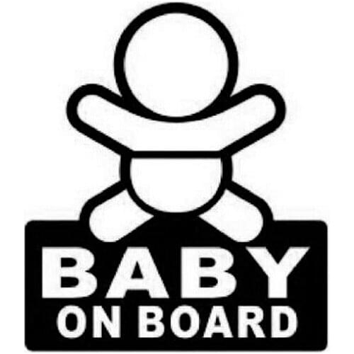 9.7CM*11CM Baby On Board Warning Signs To Remind Personality Vinyl Decal Accessories C5-0354