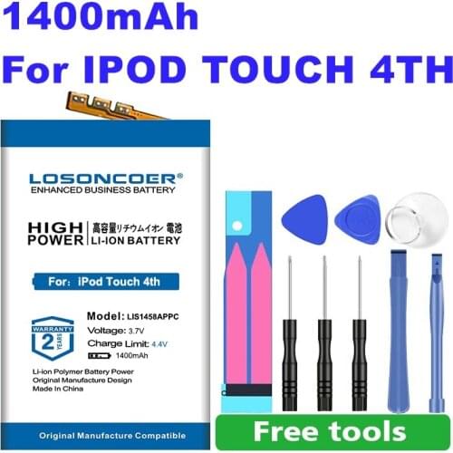 0 Cycle 100% New 1400mAh 616-0553 / LIS1458APPC Battery For iPod Touch 4th Generation 4 4g Free tools Stand Holder Stickers