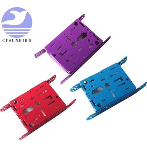 New aluminum alloy car robot car smart car chassis alloy chassis aluminum alloy robot 1*2WD Aluminum Car New Education Toys