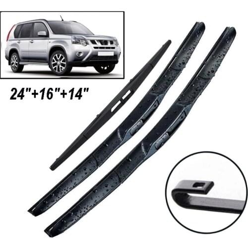 Car Front and Rear Wiper Strip Windshield Windscreen Front Window Car Accessories for Nissan X-Trail T31 2007-2013