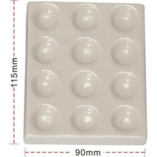White 12 Holes Diameter 20mm Laboratory Porcelain Spotting Tile Reaction Plate Apothecary