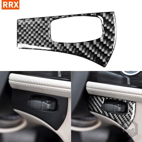 For BMW Z4 E89 2009-2016 Black Carbon Fiber Stickers Ignition Knob Switch Start Stop Position Frame Interiors Car Accessories