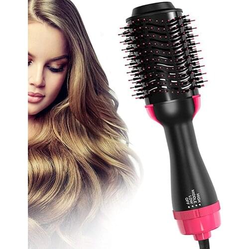 DU Beauty Dropshipping 2 IN 1 One Step Hair Dryer Hot Air Brush Hair Straightener Comb Curling brush hair styling tools