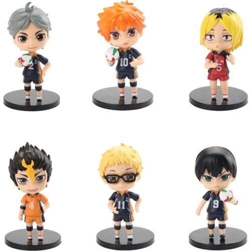 Haikyuu Anime Figure Hinata Syouyou Kozume Kenma Oikawa Tooru Tsukishima Kei Figurine PVC Model Toys Gift for Kids 10cm