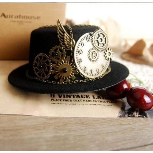 Steampunk gears hat Topper gear 13CM Headwear women
