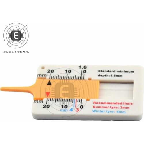 Plastic Tire Tread Gauge 0-20mm Depthometer Gauge Caliper Tire Wheel Measure Tools Ruler Profile Marking Tool