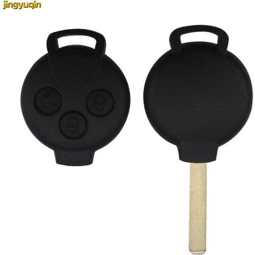 Jingyuqin 3 Buttons Car Key Shell Remote FOB Blank for MERCEDES BENZ MB Smart 451 Key Cover Case SmartCar Accessories