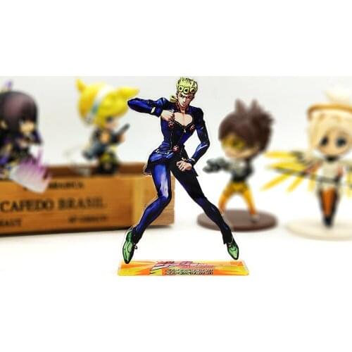 Jojo BIZARRE ADVENTURE Golden Wind Giorno Giovanna acrylic stand figure model double-side plate holder cake topper anime