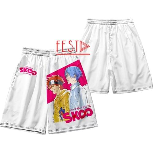 Anime SK8 The Infinity Reki Cosplay Short Pants Skateboard Vacation Summer Beach Pants Sportwear Swimwear Men for 3D Printing