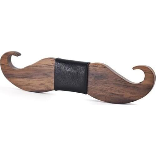 Fashion Mens Wedding Beard Bow Tie Formal Party Bridegrooms Wedding British Korean Bowknot Wooden Bow Tie