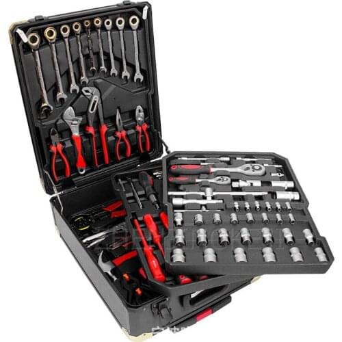Comprehensive Wrench Suit Toolbox Ratchet Dual Purpose Wrench Service Comprehensive Set Auto Repair Tool Nickel-Plated/Matte