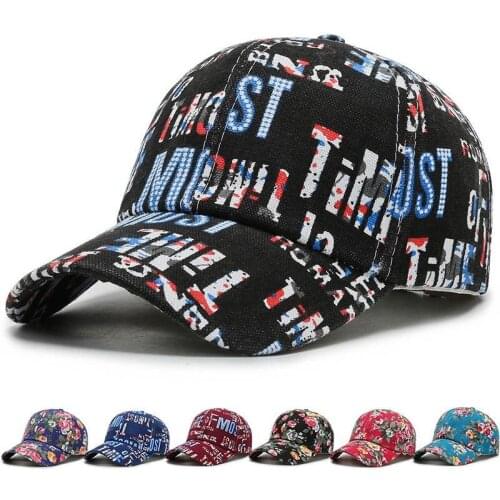 2021 New Fashion Graffiti Baseball Caps Womens Hats With Flower Embroidery Cap Spring Summer Visor Adjustable Men Snapback Cap
