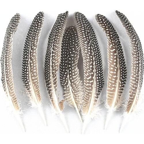 10pcs wing feathers spotted Guinea fowl plumes 17-22cm decor feathers for jewelry making wedding decoration feathers for crafts