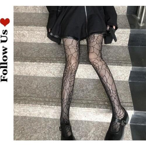 Sexy Female Hollow Fishnet Stockings Are Thin Pantyhose Designer Long Tube Spider Web Stockings Womens Thin Mesh Leggings